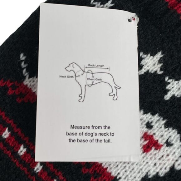 Pet Apparel Snowman, Candy Cane & Penguin Dog Sweater, Black, Red, White, Small - Picture 5 of 6